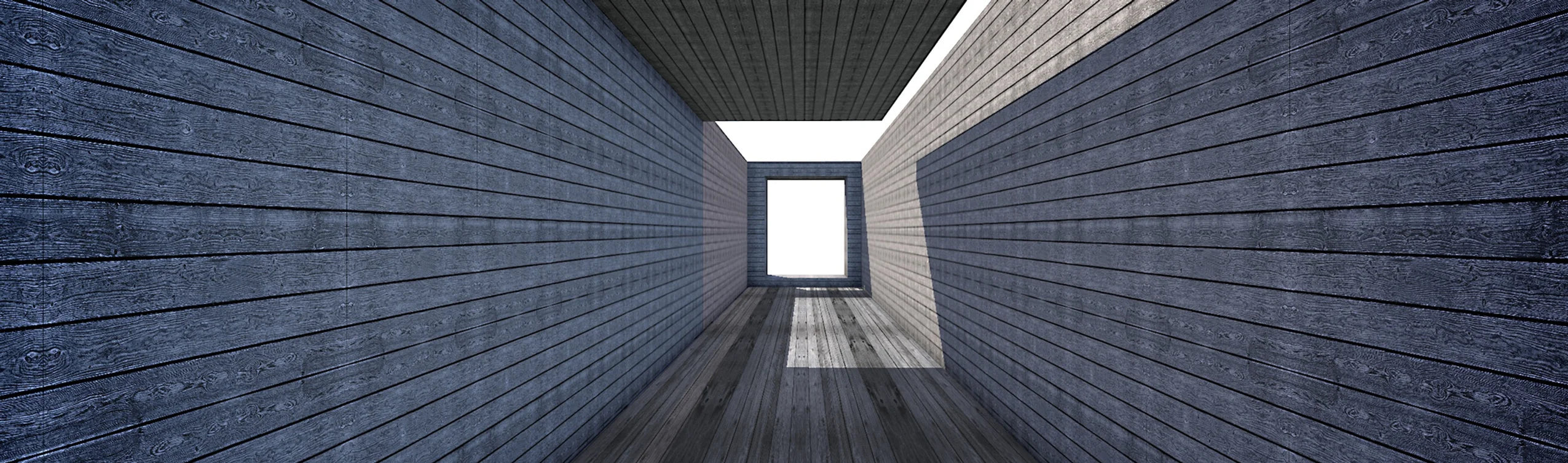 Perspective view of Narrow hallway