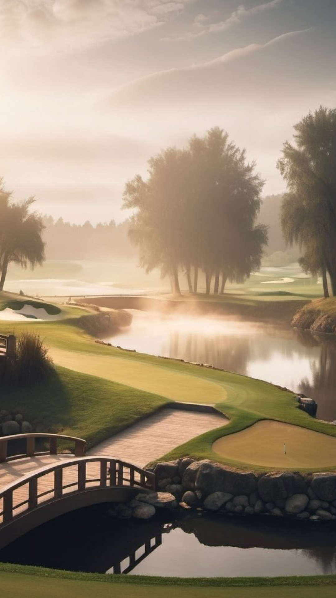 dreamy picture of a golfscape