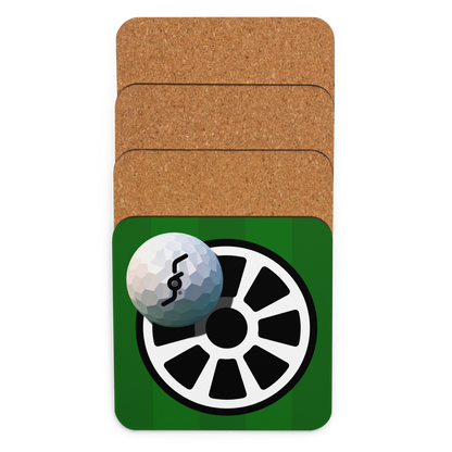 Fervor Golf Cork-back Coaster