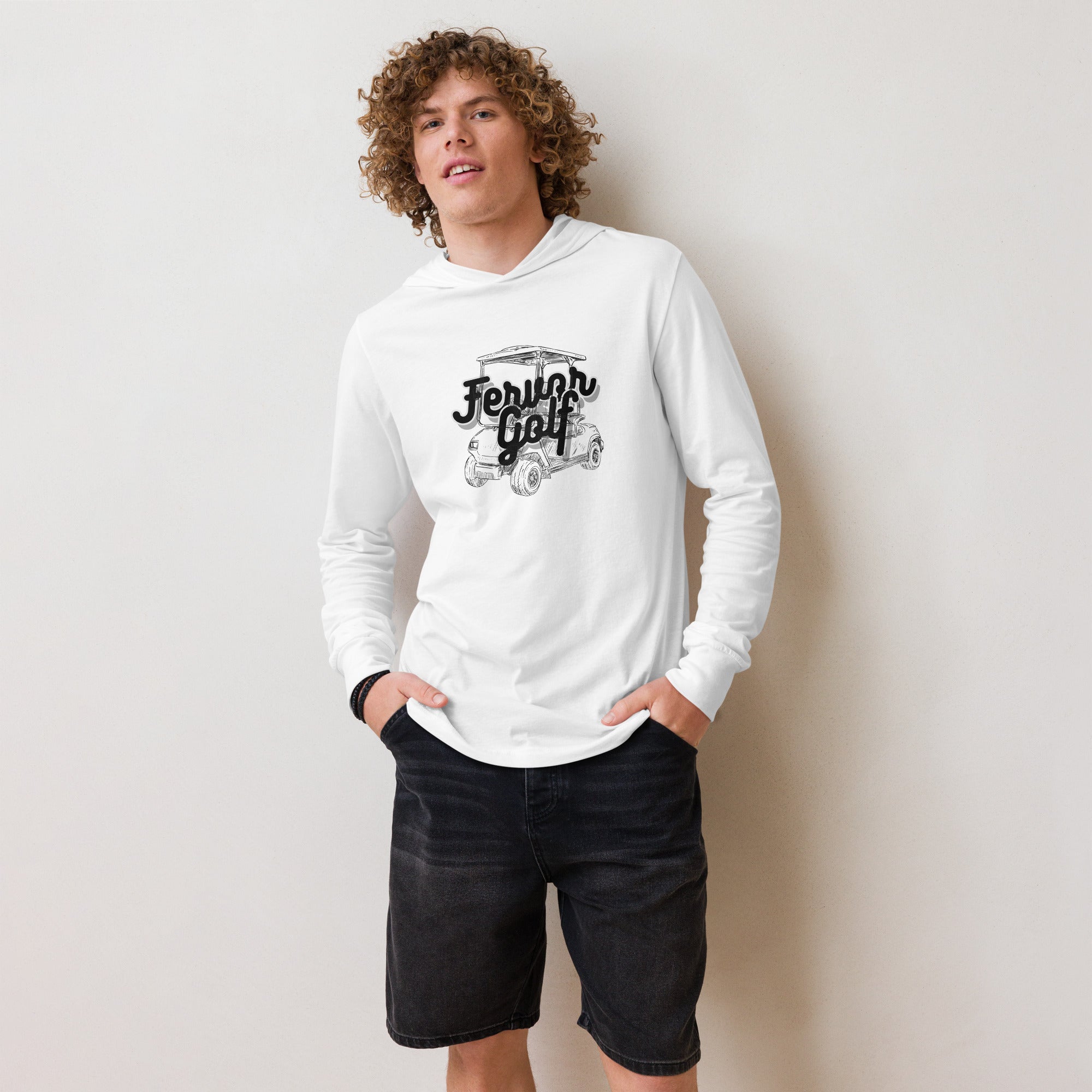 Fervor Golf Cart Hooded Long - sleeve Tee - RippleOut Studio