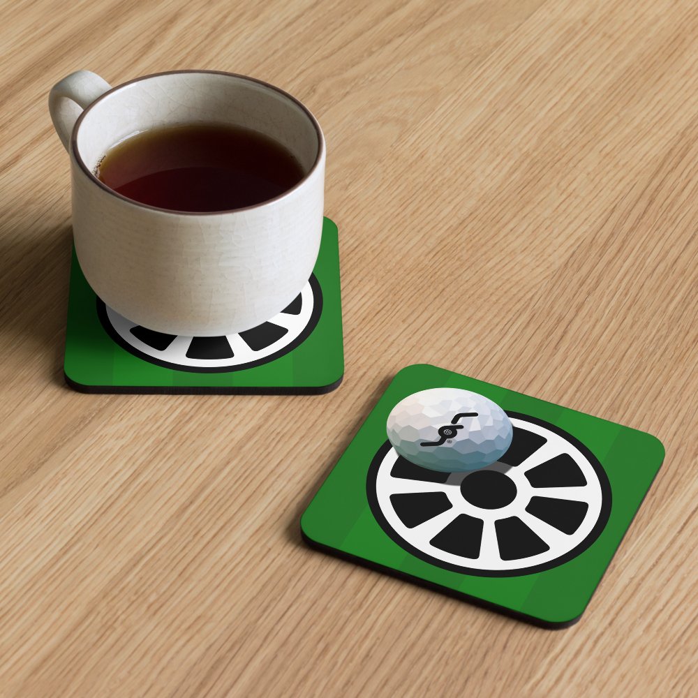 Fervor Golf Cork - back Coaster - RippleOut Studio