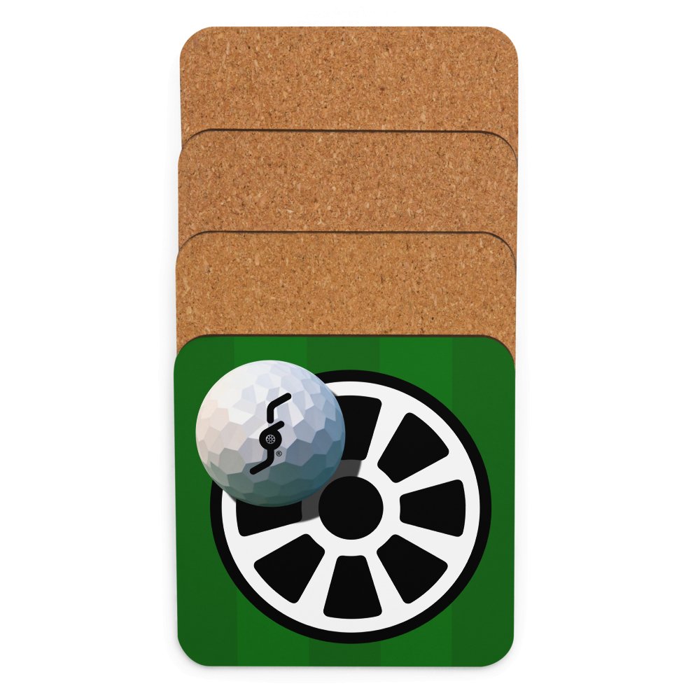 Fervor Golf Cork - back Coaster - RippleOut Studio