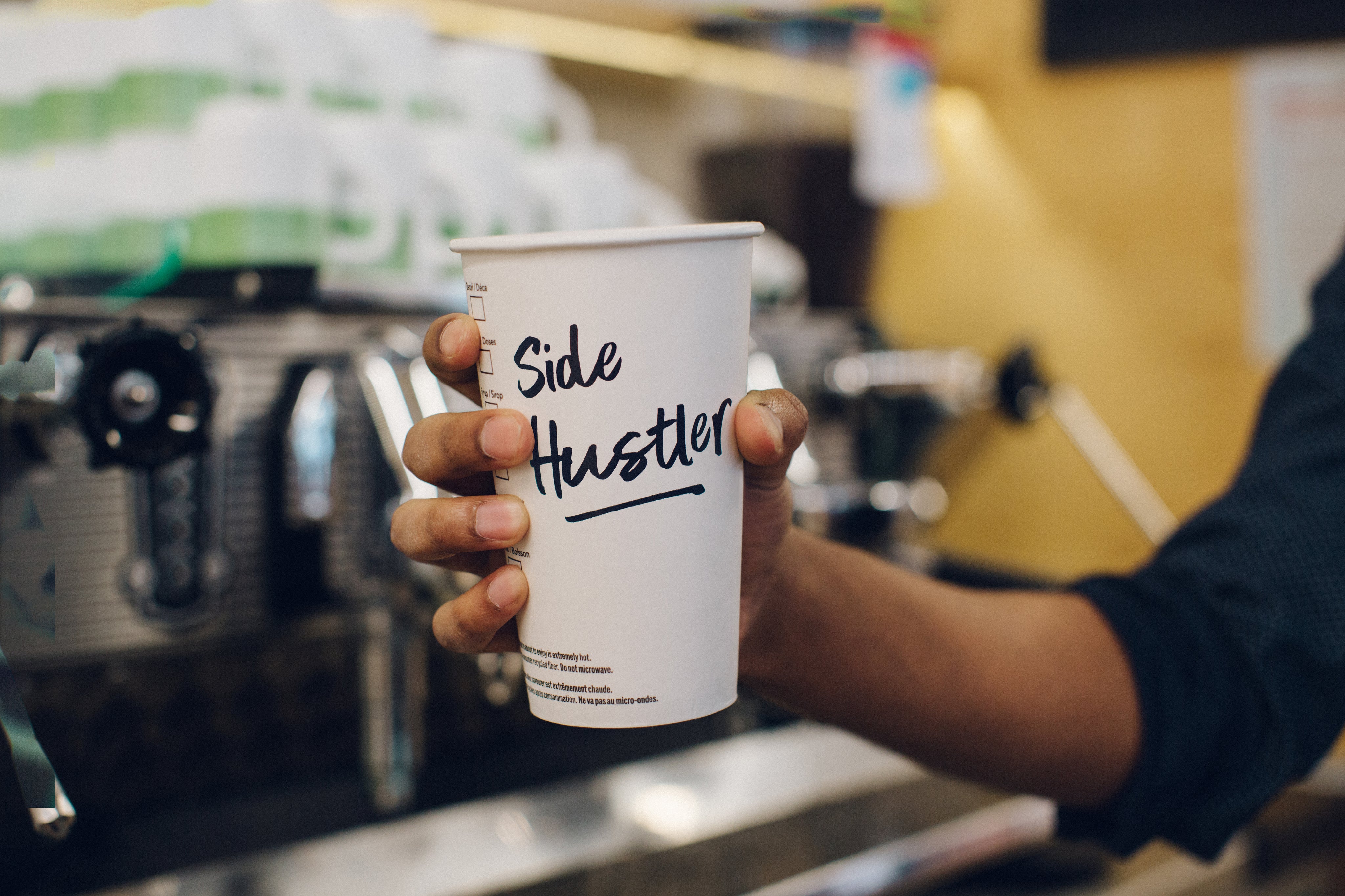 Side hustler coffee cup